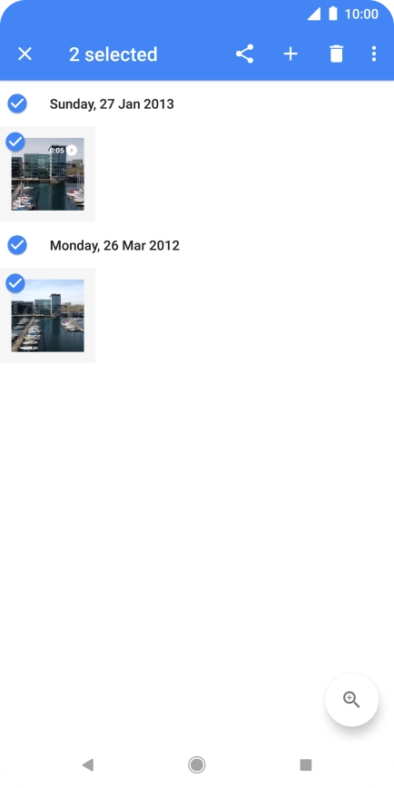 Press the share icon.