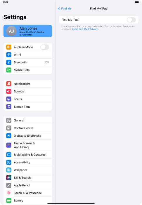 Press the indicator next to 