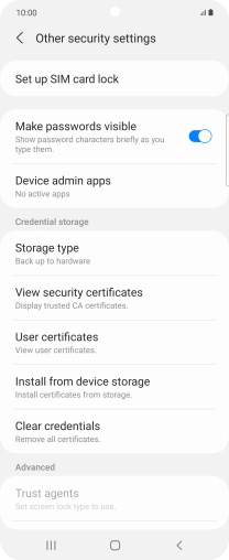 Press Set up SIM card lock.