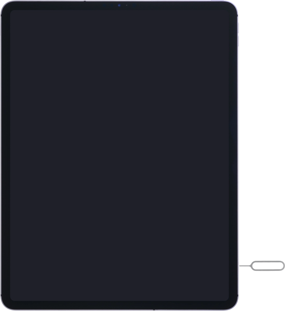 Find the opener for the SIM holder.