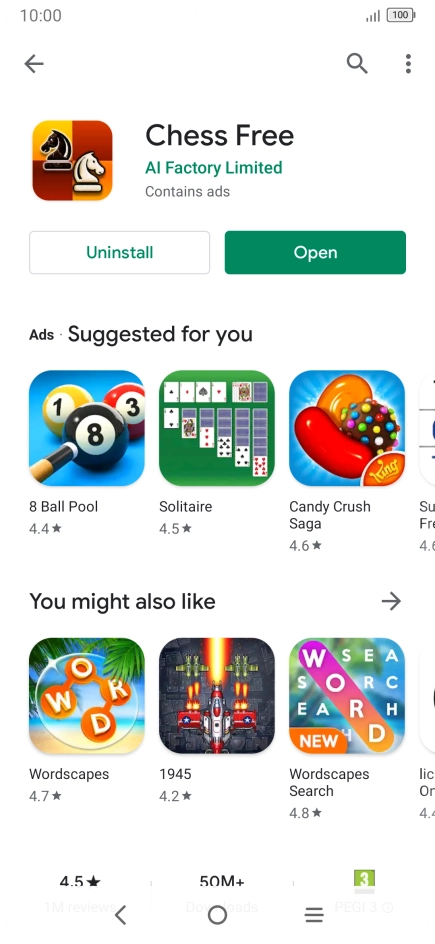 Press the Home key to return to the home screen.