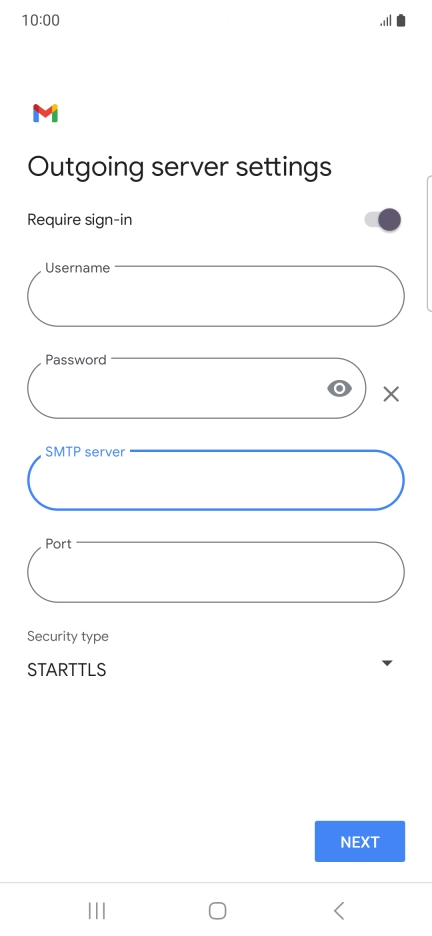Press the field below 