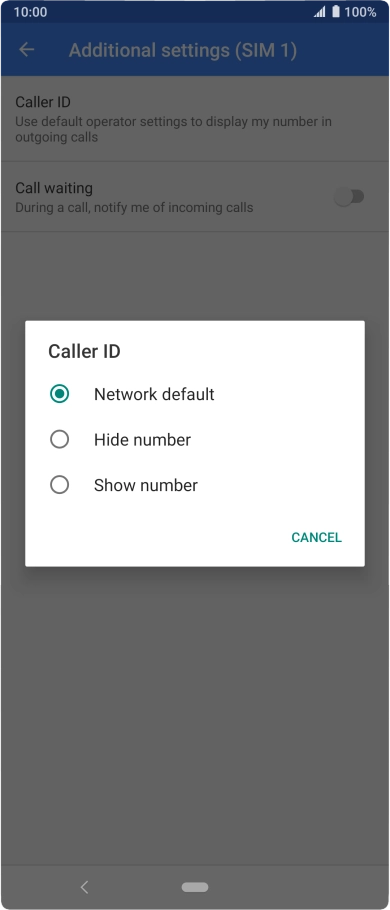 Press Show number to turn on caller identification.