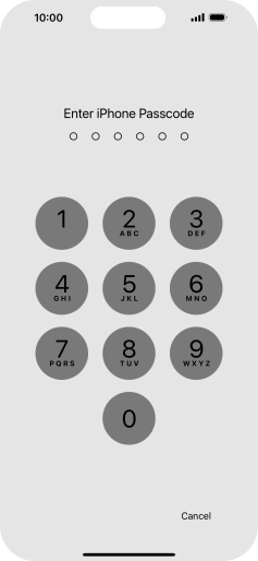 Use the phone lock code you created. The app is now locked.