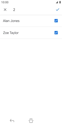 Press the fields next to the required contacts to select them.