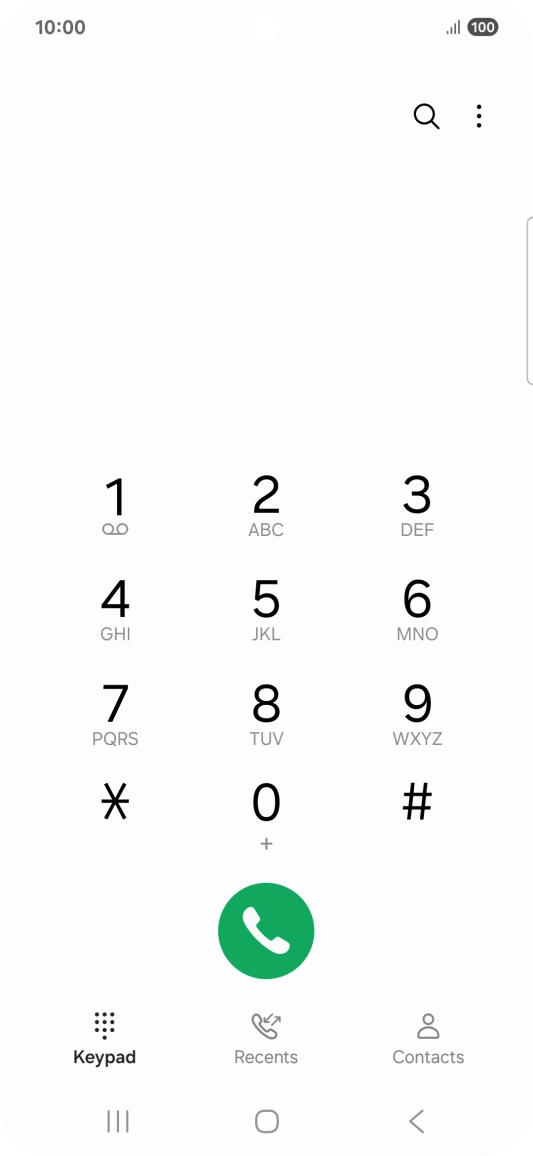 Press the menu icon.