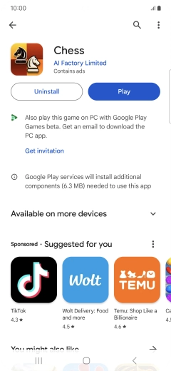 Press the Home key to return to the home screen.