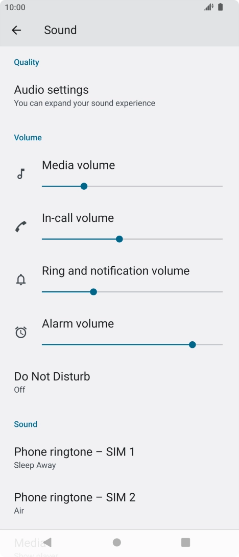 Press the Home key to return to the home screen.