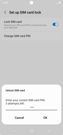 Key in your PIN and press OK. The default PIN is 1111.