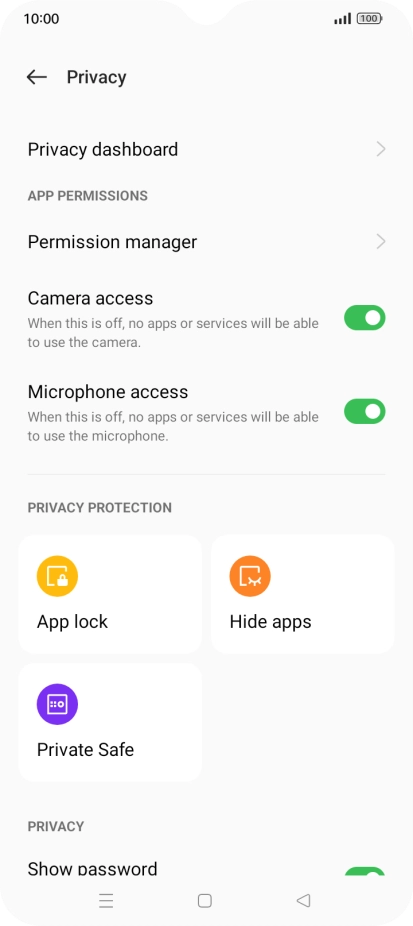 Press System security.