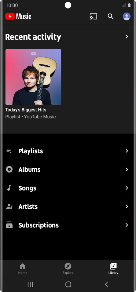 Press the required category and go to the required audio file.