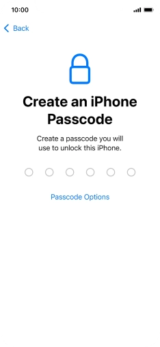 Press Passcode Options.