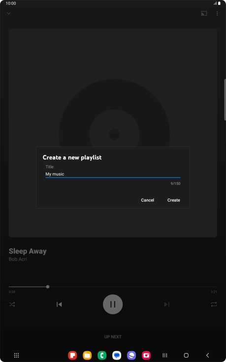 Key in a name for the playlist and press Create.