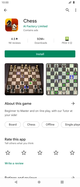 Press Install and follow the instructions on the screen to install the app.