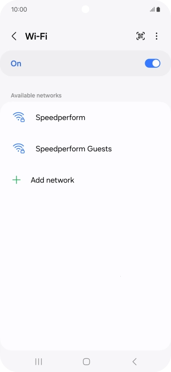 Press the required Wi-Fi network.