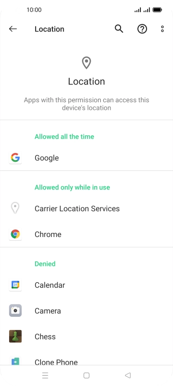 Press the required app.