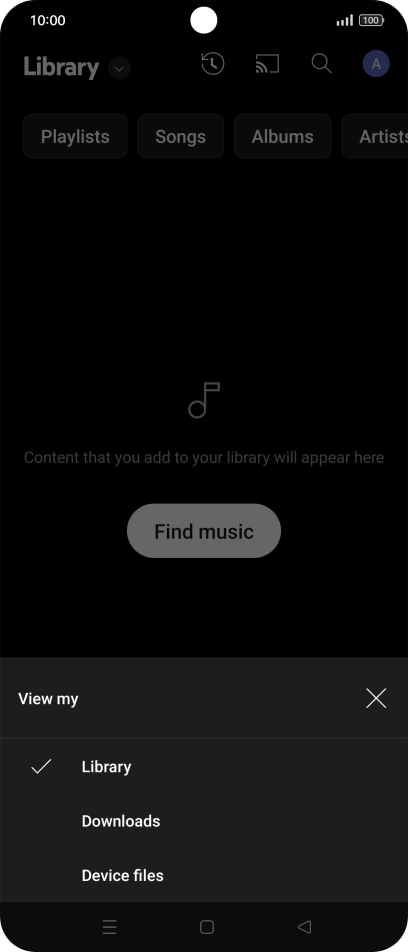 Press the required category and go to the required audio file.