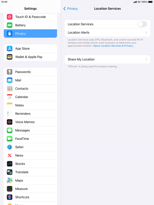 Press the indicator next to 