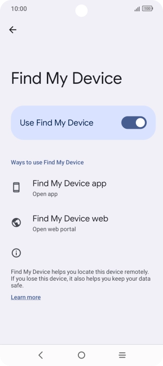 Press the Home key to return to the home screen.