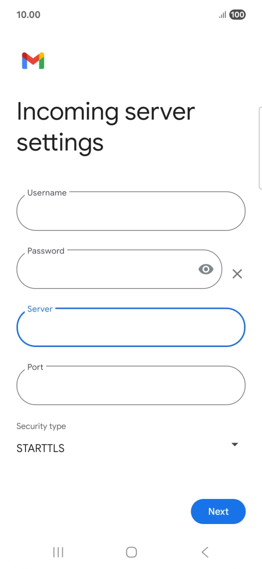 Press the field below 