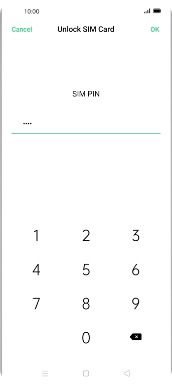 Key in your PIN and press OK. The default PIN is 1111.