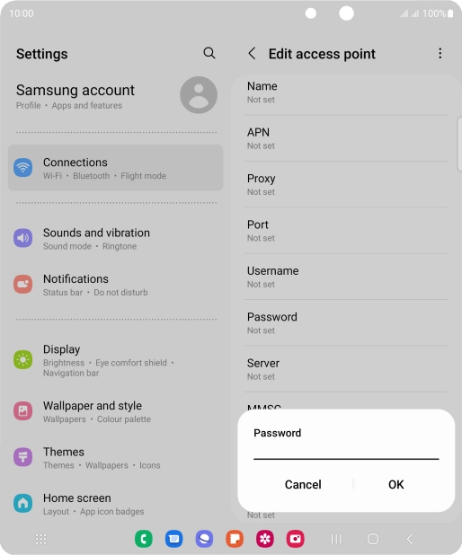 Key in secure and press OK.