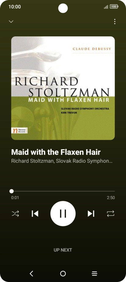 Press arrow right to go to the next audio file.
