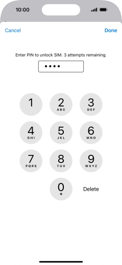 Key in your PIN and press Done. The default PIN is 1111.