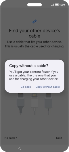 Press Copy without cable.