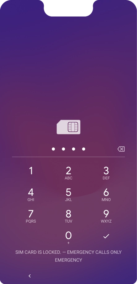 If you're asked to key in your PIN, do so and press the confirm icon. The default PIN is 1111.