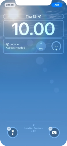 To customise the way the lock screen date is displayed, press the date widget and follow the instructions on the screen to find the required widget display mode.