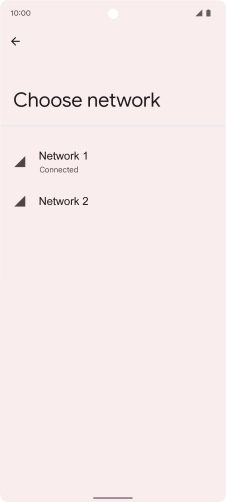 Press the required network.