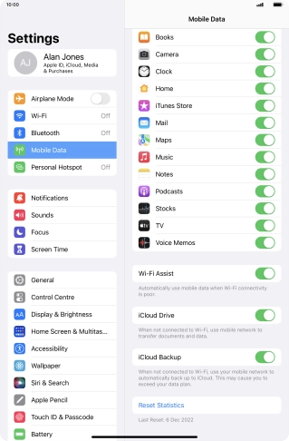 Press the indicator next to 