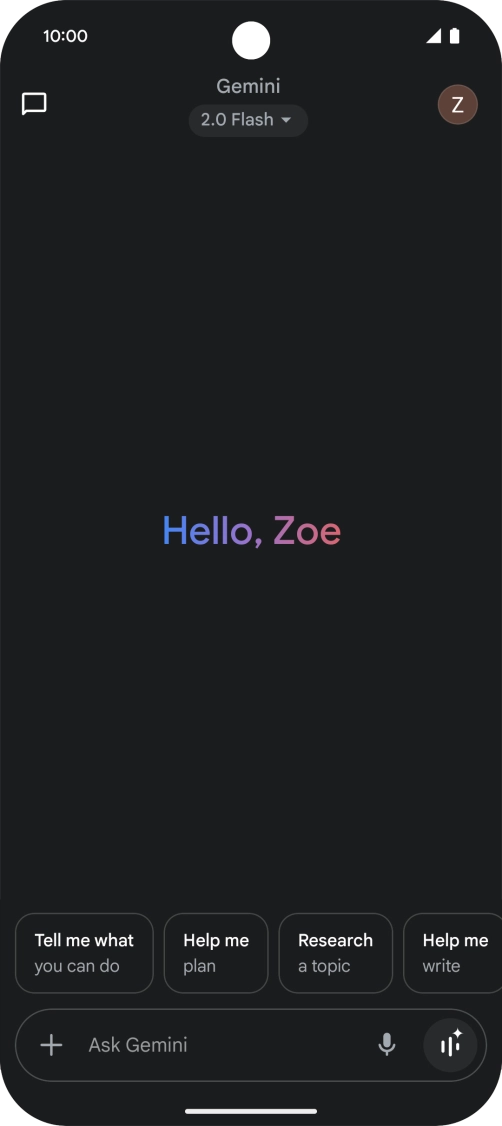 Press the profile icon.