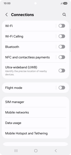Press Bluetooth.