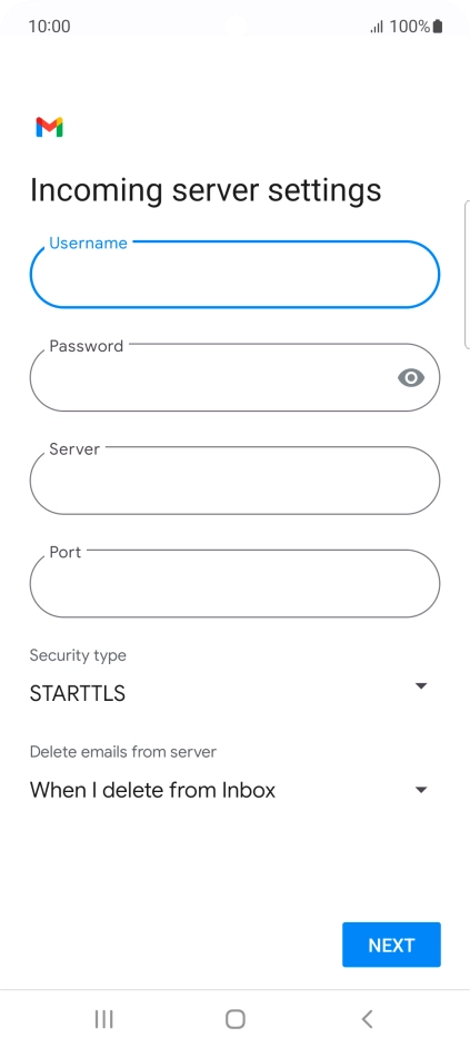 Press the field below 