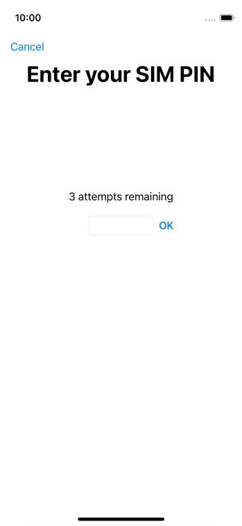 If your SIM is locked, key in your PIN and press OK. The default PIN is 1111.