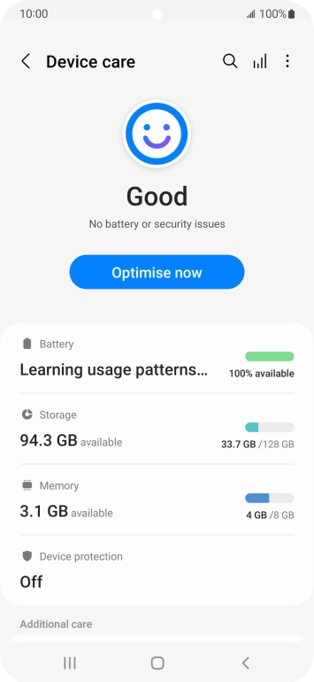 Press Battery.