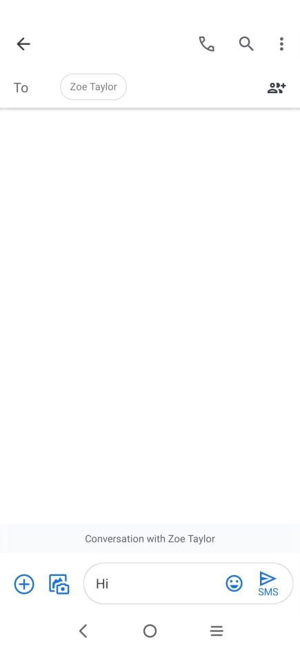 Press the send icon when you've finished your SMS.