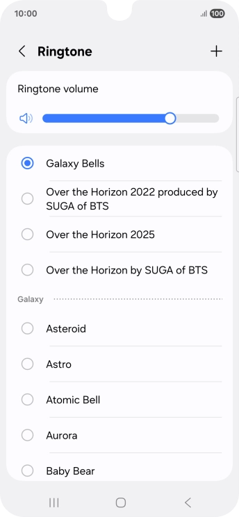 Press the required ring tones to hear them.