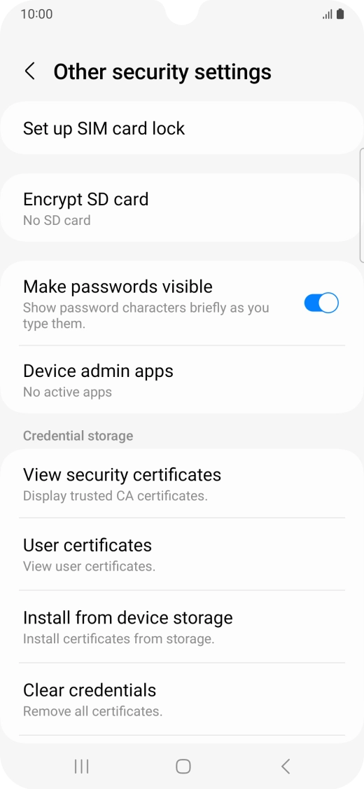 Press Set up SIM card lock.