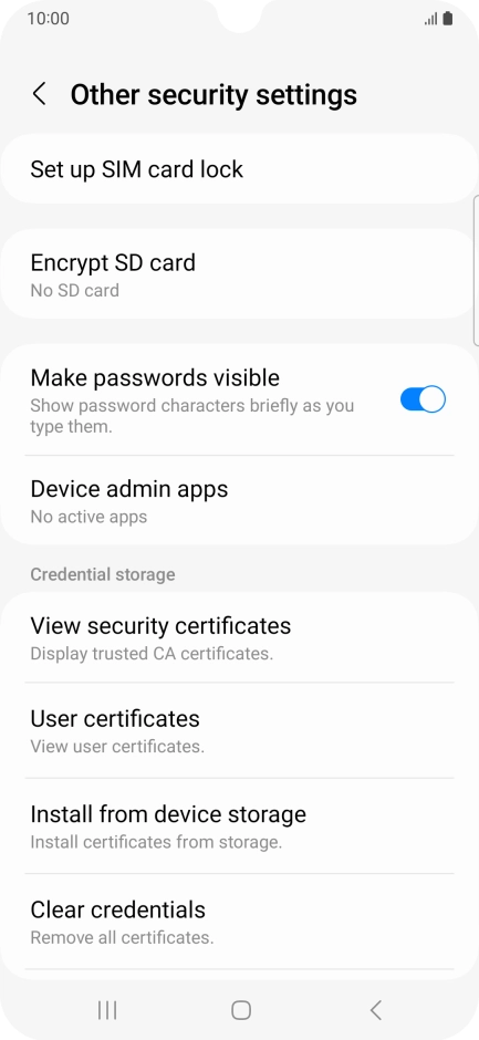 Press Set up SIM card lock.