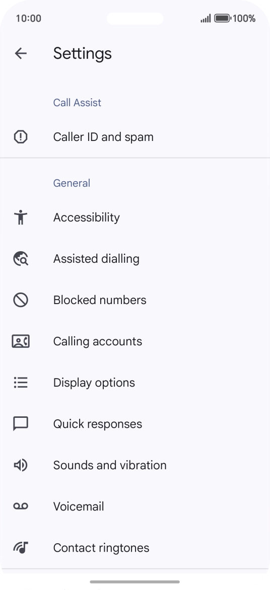 Press Calling accounts.