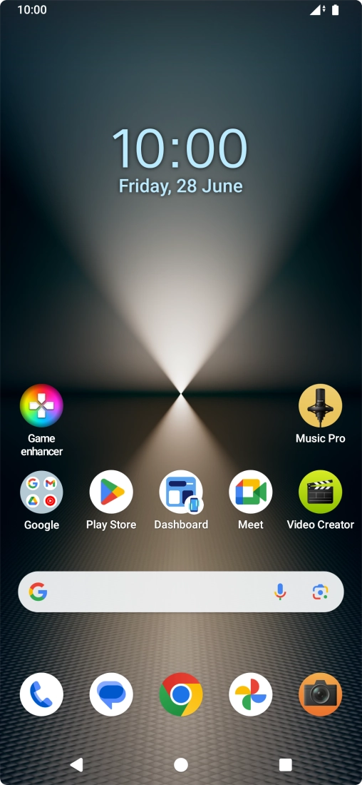 Slide two fingers downwards starting from the top of the screen.