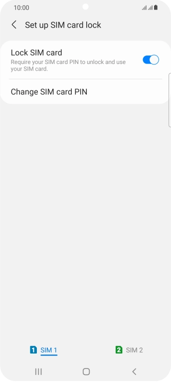 Press the required SIM.