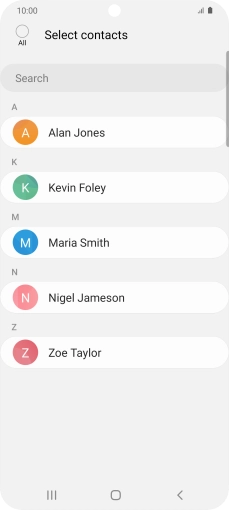 Press the field above 