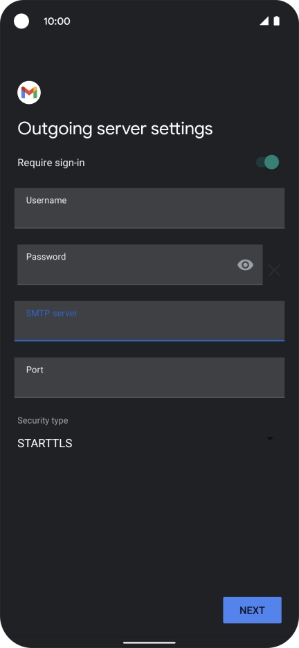Press the field below 