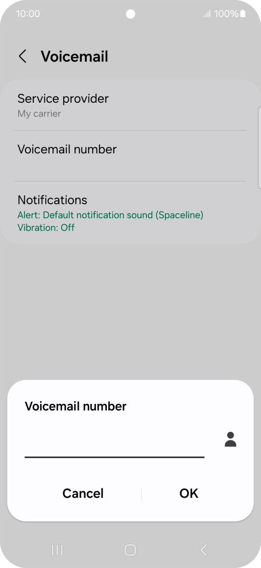 Key in +447953222222 and press OK.