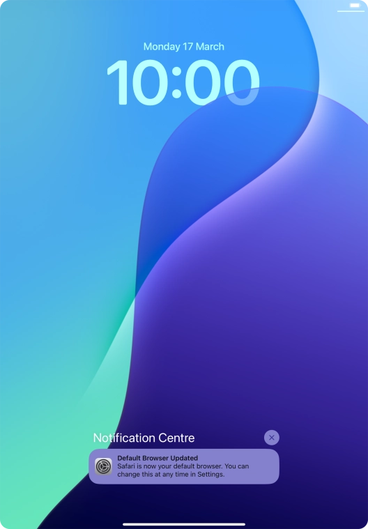 Press the required notification and follow the instructions on the screen to use the selected function.