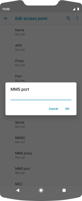 Key in 8080 and press OK.